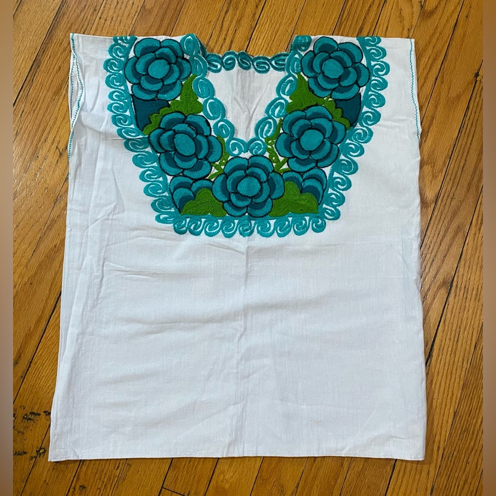 Floral, embroidered top